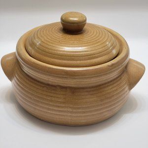 Vintage Handmade Art Pottery Lidded Serving Dish Casserole with Lid